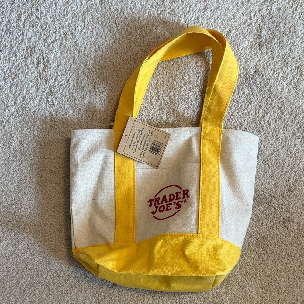 NWT Yellow Trader Joe’s Mini Tote